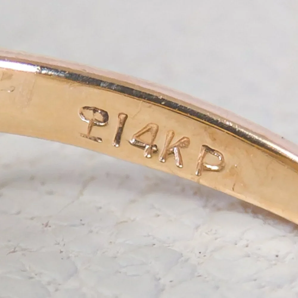 14K Gold Pearl Ring with Diamond Flower Accent - Picture 9 of 15